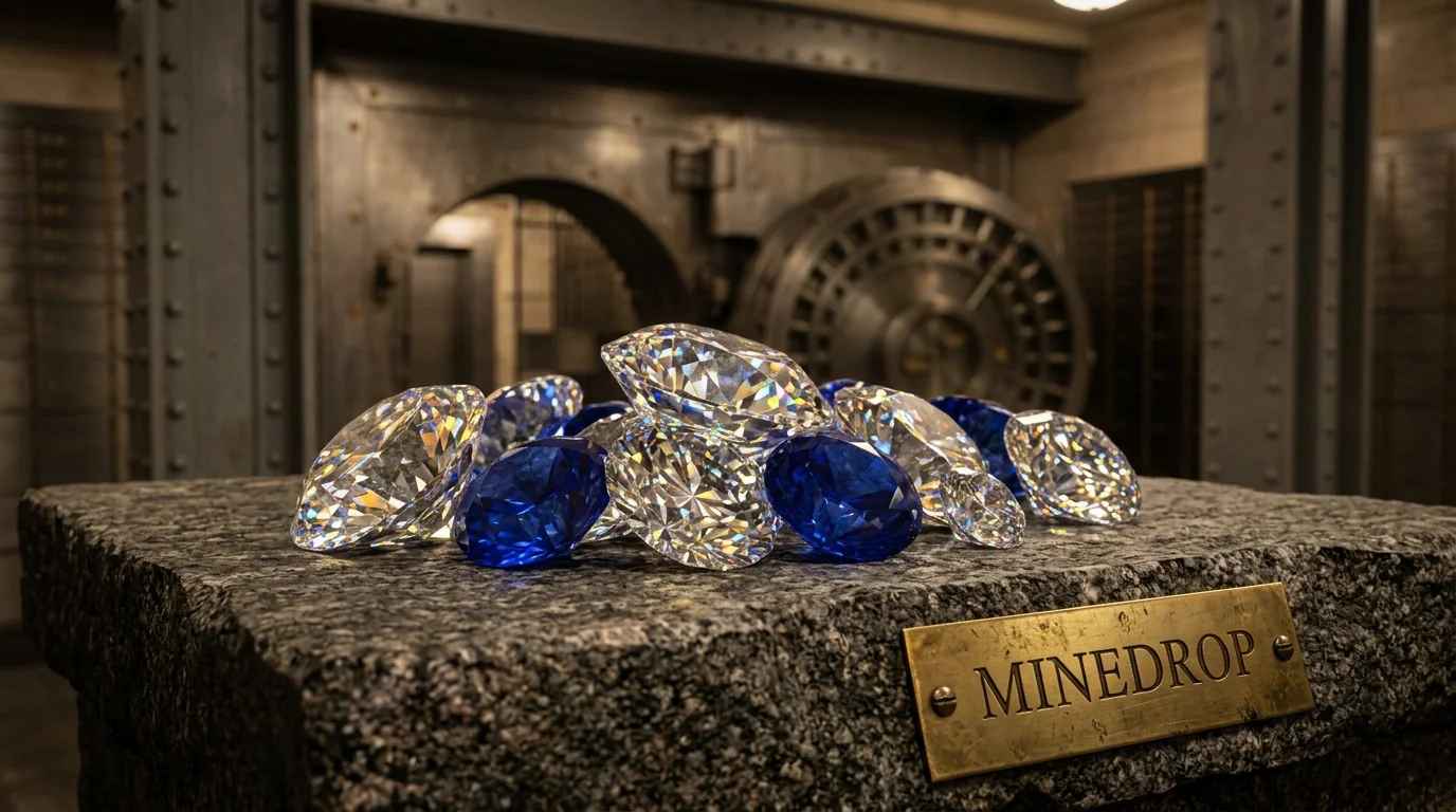 Mobile view of MineDrop with treasure chest